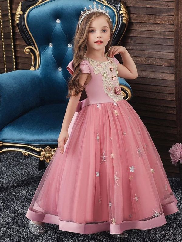 Princess Style Dresses With Floral Applique For Pageants, Princess Sleeveless Summer Gown, Princess Style Sleeveless Dress For Summer Pageant, Princess Style Sleeveless Dress For Summer Pageants, Princess Style Sleeveless Summer Dress For Pageant, Summer Princess Dress-up Gown, Pink Sleeveless Pageant Dress For Spring, Princess Style Ball Gown With Floral Applique, Sleeveless Princess Gown For Dress-up