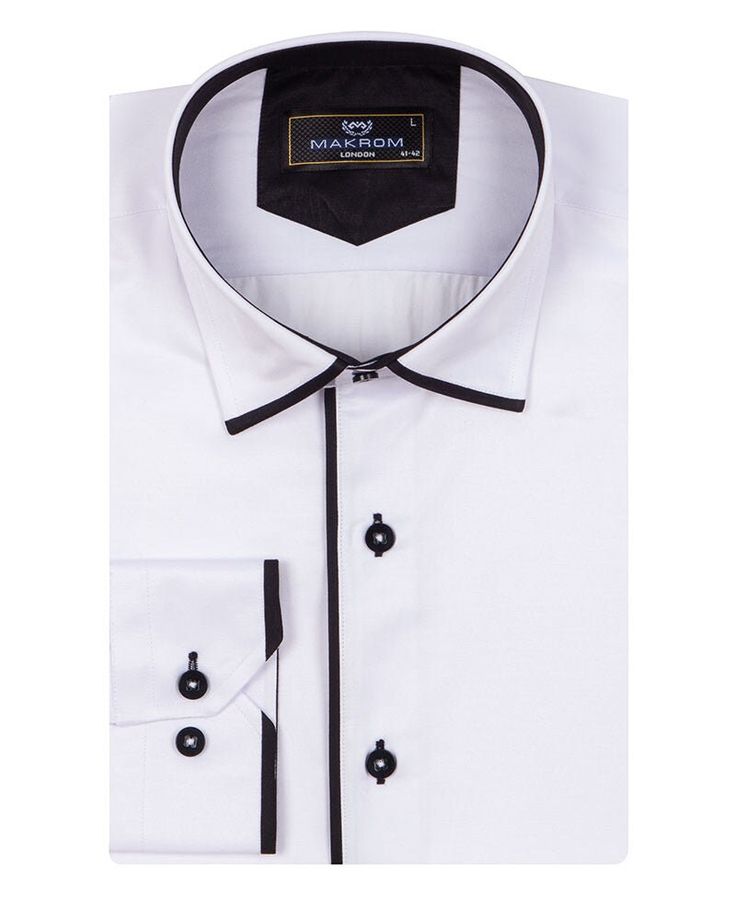 Black Classic Plain Shirt with Collar Tip Design Classic shirt with contrasting front panel, collar & cuff tip design Contrasting cuff insert 80% COTTON 20% POLYESTER Single Cuff Two button adjustable cuffs Classic Fitted Black Shirt, Fitted Tops With Casual Collar For Workwear, Black Slim Fit Top For Semi-formal Occasions, Fitted Black Top With Spread Collar, Fitted Black Shirt With Fold-down Collar, Fitted Shirt With Contrast Collar, Classic Fitted Collared Tops, Cotton Shirt With Contrast Collar For Work, Fitted Dress Shirt With Casual Collar For Work