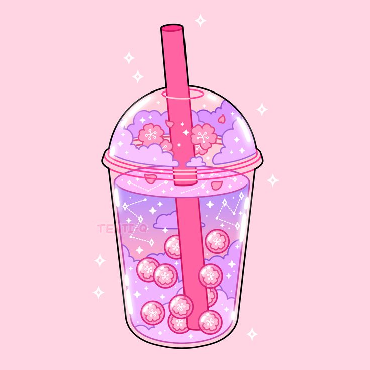 a pink drink with bubbles in it on a pink background