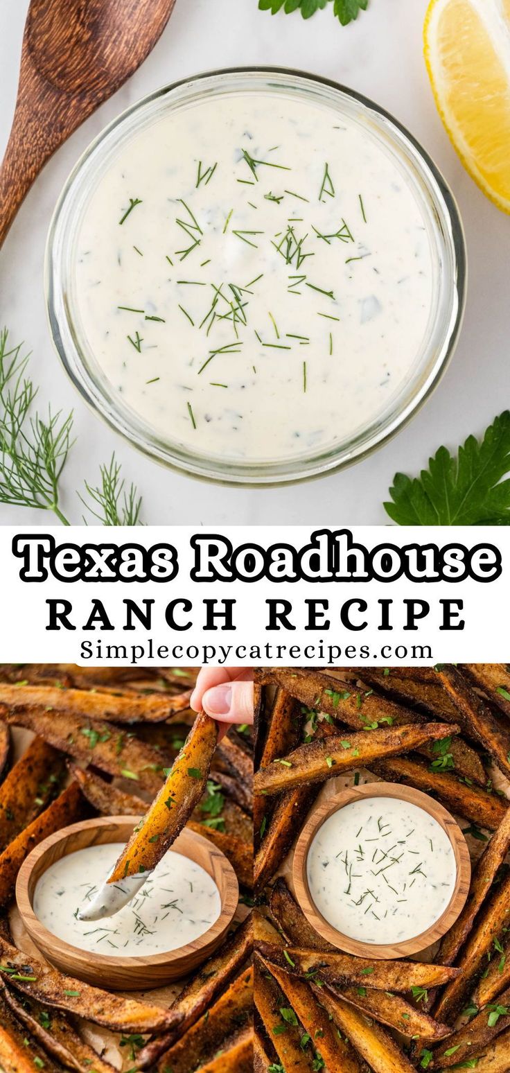 ranch dip in a glass bowl with grilled carrots and parsley on the side