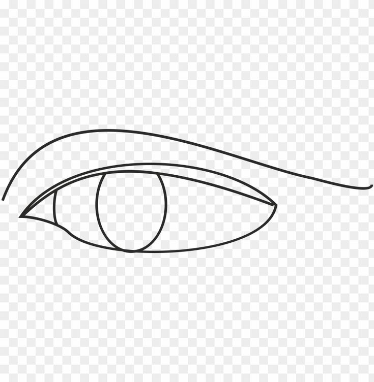 the outline of an eye on a transparent background, hd png clipart free