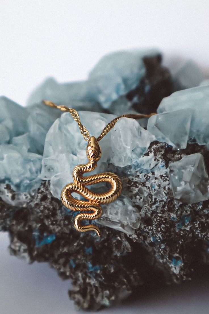 Snake Pendant Necklace Gold Jewelry, Serpent Art Charm Chain Jewellery, Bohemian Gifts for Best Friend, Handmade Boho Unique Gift - Etsy Malta Spiritual Metal Jewelry In Snake Shape, Spiritual Brass Snake-shaped Jewelry, Spiritual Brass Jewelry In Snake Shape, Handmade Dangle Chain Necklace For Gifts, Symbolic Snake-shaped Brass Jewelry, Minimalist Stainless Steel Necklaces With Charms, Symbolic Snake Necklace As A Gift, Spiritual Snake-shaped Metal Jewelry, Symbolic Snake-shaped Necklace For Gift