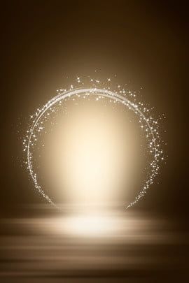 a circular light with sparkles in the middle on a dark background, reflecting off water