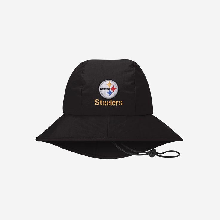 Pittsburgh Steelers Solid Fisherman Hat FOCO - FOCO.com Sports Fan Baseball Cap With Team Logo, Team Spirit Hats With Team Logo, Team Logo Hats For Fan Merchandise, Sports Fan Hats With Team Logo For Streetwear, Sports Fan Hat With Team Logo, Sports Fan Hats With Team Logo For Sports Events, Team-colored Sports Fan Hat With Team Logo, Sporty Hats With Team Logo For Game Day, Sporty Trucker Hat With Team Logo For Fans