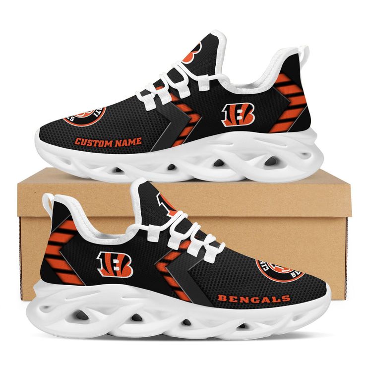 Personalized Name Cincinnati Bengals Sporty Max Soul Sneakers Running Sports Shoes For Men Women Sports Shoes For Men, Athletic Looks, Sneakers Running, Running Sports, High Quality Shoes, Cincinnati Bengals, Hummel Sneaker, Dinosaur Print, Shoes For Men