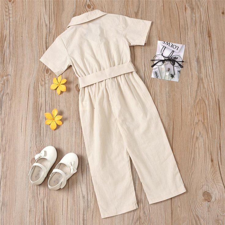 Product Title: Girls Solid Short Sleeve Lapel Button Waistband Jumpsuit Girls clothing Keyword Tag: Black Lace Romper Baby*Soft Feeling & Cozy Comfortable*Package Package Included:1Jumpsuit*Fabric & Fabric: 100%Cotton*Available for Machine Wash as well as TumbleDry*imported Cotton Collared Jumpsuit With Buttons, Collared Cotton Jumpsuit With Buttons, Cotton Jumpsuits And Rompers With Button Closure, Solid Cotton Jumpsuit With Button Closure, Lace Romper Baby, Black Lace Romper, Clothing Wholesale, Soft Feeling, Lace Romper