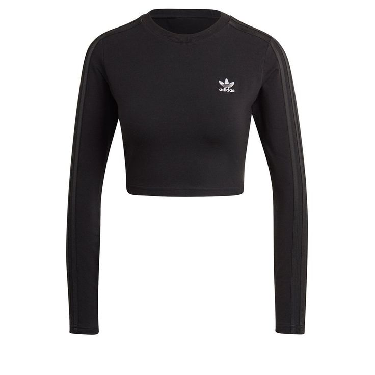 Adidas Long Sleeve Crop Top. Black With 3 Black Stripes On The Sleeves. New With Tags. Never Worn. Adidas Stretch Long Sleeve Tops, Adidas Trendy Fitted Tops, Black Stretch Adidas Tops, Trendy Fitted Adidas Tops, Adidas Trendy Stretch Tops, Trendy Adidas Stretch Tops, Trendy Stretch Adidas Tops, Adidas Crop Top, Adidas Long Sleeve