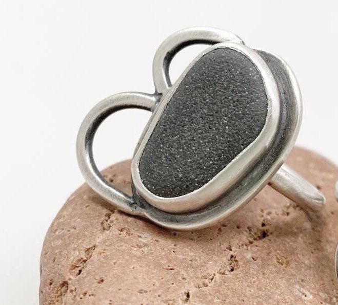 // sterling silver and Lake Superior basalt // made to order // your ring will vary slightly from the one pictured // please allow one business week before your ring is shipped Minimalist Silver Ring With Raw Stone, Modern Silver Rings With Natural Stones, Sterling Silver Rings With Raw Stone, Star Ring, Lake Superior, Stone Ring, Rings Statement, Stone Rings, One Pic