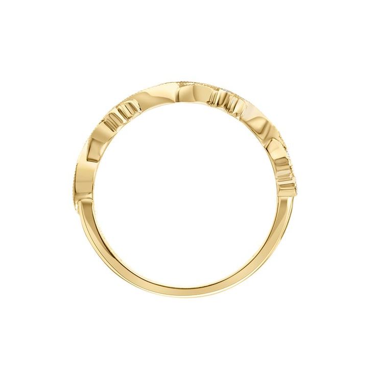 Designed with a lovely floral motif and adorned with diamond accents, this Love Always 10k gold anniversary ring is a beautiful symbol of your undying love.Click on this JEWELRY & WATCHES GUIDE to learn about fit, styles, materials and more! FEATURES Width: 2 mm Shank style: stackable Band fit: flat Metal: 10k gold Plating: rhodium Finish: milgrain Packaging: boxedDIAMOND DETAILS Total weight: less than 1/10 ct. Color grade: I-J Clarity: I3 Shape: round brilliant Setting: prong Gemstones may hav Timeless Promise Ring With Decorative Band, Timeless Ring With Decorative Band For Promise, Fine Jewelry 14k Gold Diamond Ring With Decorative Band, 14k Gold Diamond Ring With Decorative Band, Heirloom Stackable Diamond Ring For Anniversary, Timeless Infinity Rings For Anniversary, 14k Gold Rings With Decorative Round Band, 14k Gold Rings With Decorative Band, Yellow Gold Diamond Jewelry With Decorative Band