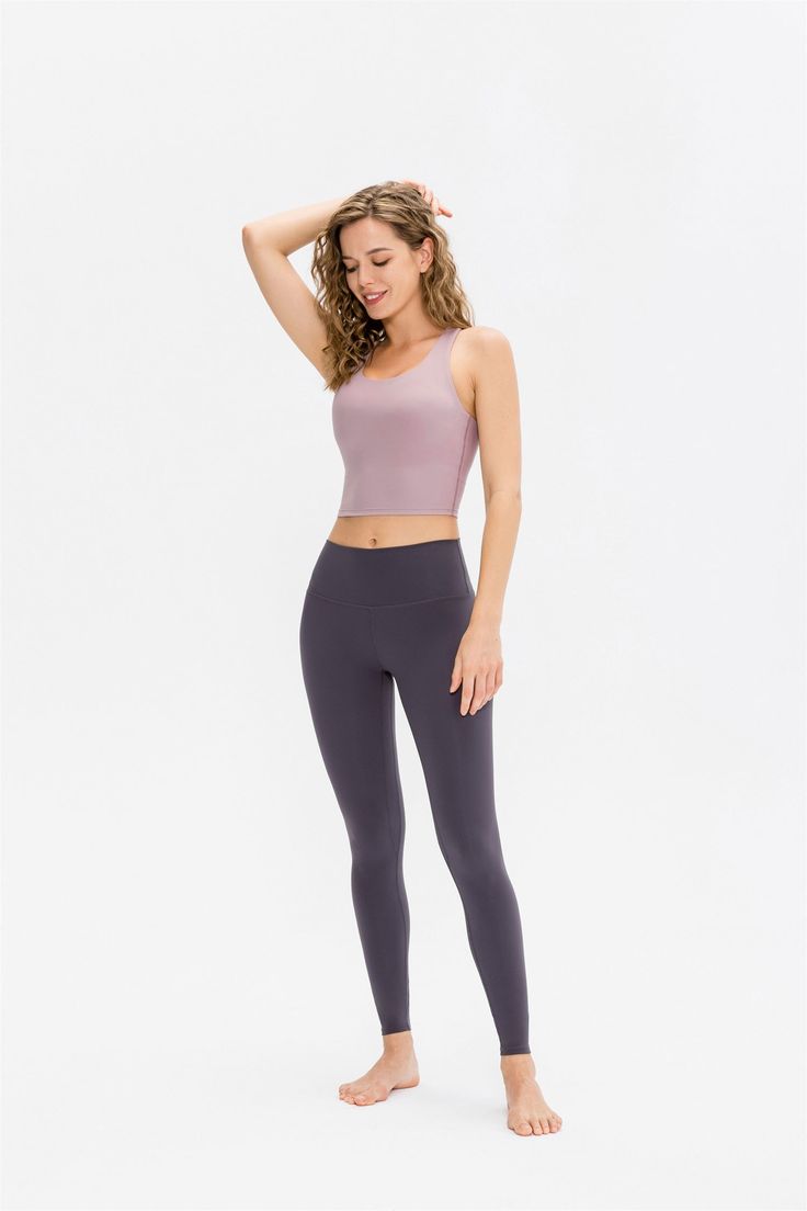 77% polyester. 23% spandex Supports all kinds of mobility V-shaped shoulder straps for intricate detailing of your look Built-in Bra with Removable Pads 4-way stretch. breathable and sweat-wicking Soft. comfortable. skin friendly Perfect for both sports activities and daily life Yoga Tank Top With Built-in Bra And 4-way Stretch, High Stretch Yoga Tank Top With Built-in Padding, Compressive Yoga Tank Top With Built-in Padding, Gray Compression Activewear With Built-in Bra, Gray Activewear With Built-in Bra And High Stretch, Breathable Stretch Tank Top, Versatile Stretch Breathable Tank Top, Versatile High Stretch Yoga Tank Top, Versatile High Stretch Tank Top For Yoga