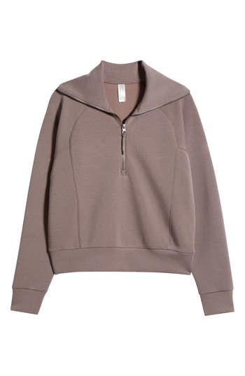 A modal-enhanced blend adds comfort to a half-zip sweatshirt styled with a stand collar and slightly split cuffs. 21 1/2" length (size Medium) Stand collar Long sleeves 47% modal, 46% polyester, 7% elastane Dry clean or machine wash, tumble dry Imported Half-zip Sportswear Sweatshirt For Fall, Athleisure Half-zip Sweatshirt With Ribbed Collar, Half-zip Sweatshirt For Sports In Fall, Sportswear Funnel Neck Sweatshirt For Fall, Fall Sportswear Sweatshirt With Funnel Neck, Fall Funnel Neck Sweatshirt In Sportswear Style, Fall Funnel Neck Sportswear Sweatshirt, Athleisure Half-zip Activewear For Fall, Half-zip Sweatshirt With Ribbed Collar For Sports