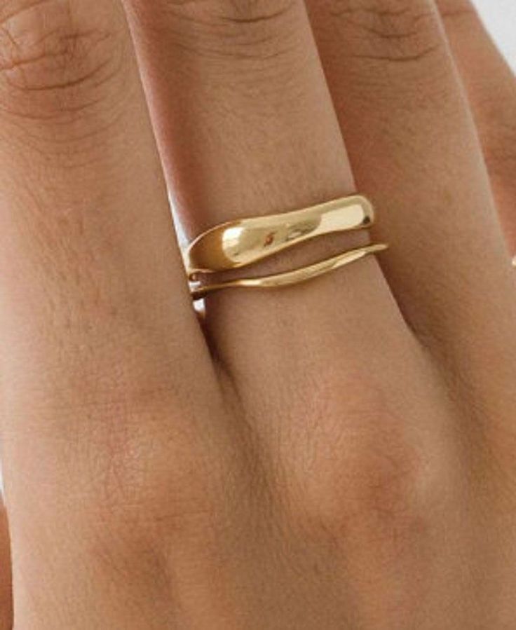 Gold Textured Ring | Gold Stackable Ring | Asymmetric Rings | Rings For Her Cheap Dainty Gold Rings, Plain Solid Gold Ring, Knuckle Rings Gold Simple, Fingers For Rings, Genuine Gold Ring, Rings Gold Plain, Wode Gold Ring, Solid Gold Rings With Diamond, 10k Solid Gold Jewelry