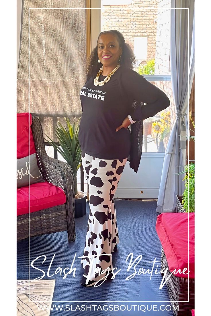 Be a trendsetter by repping our cow print bell bottoms! Don't miss out on this must-have, ultra-hot style this season. Cow Print Pants. Cow Print Bell Bottoms, Cow Print Pants, Printed Bell Bottoms, Hot Style, Jogging Suit, Suit Shirts, Print Pants, Puffed Sleeves Dress, Dress Suits