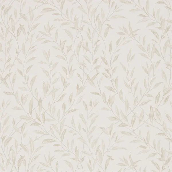 a white wallpaper with leaves on it