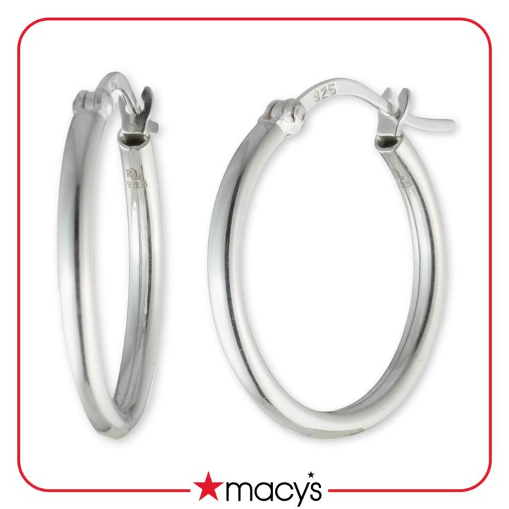 in stock Lauren Ralph Lauren, Hoop Earrings, Ralph Lauren, Sterling Silver, Silver