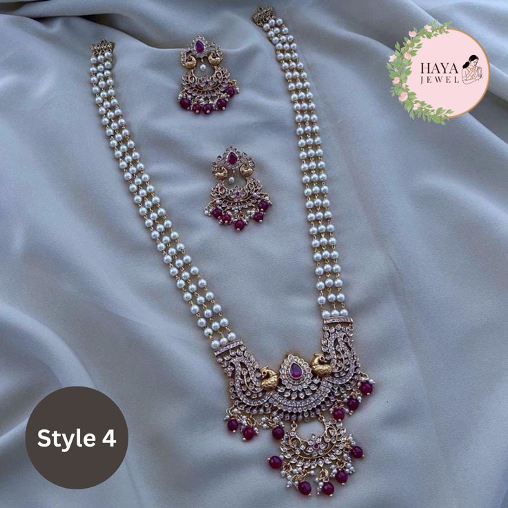 Bridal Chain Wedding Jewelry, Indian Wedding Necklace, Jewelry Indian Wedding, Diamond Necklace Wedding, South Indian Bridal Jewellery, Indian Wedding Jewelry Sets, Gold Jewels Design, Pearl Jewelry Set, Gold Pearl Jewelry