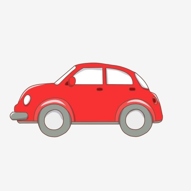 a red car is shown on a white background