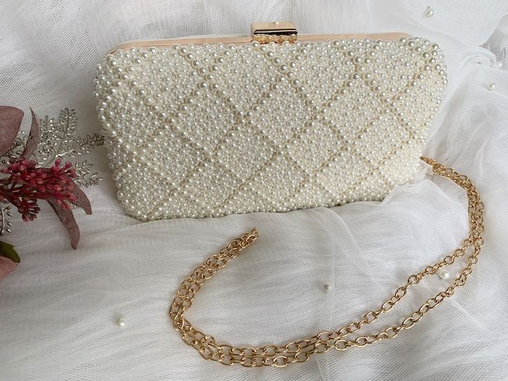 Handmade Pearl Bead Embroidery Clutch Bag/wedding Party Clutch | Etsy Elegant Pearl White Beaded Clutch, Elegant Pearl White Clutch With Pearl Embroidery, Chic Clutch With Pearl Embroidery, Evening Clutch In Pearl White With Pearl Embroidery, Pearl Embroidered Party Clutch, Pearl White Evening Clutch With Pearl Embroidery, Evening Pearl White Clutch With Pearl Embroidery, Pearl White Beaded Clutch For Evening, Embellished Cream Rectangular Clutch