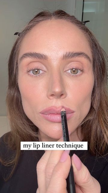 Mary Phillips on Instagram: "icymi on tiktok 👄 the lip liner technique i prefer to use, everyone has a different preferred method and that’s ok! products used: @armanibeauty lip pencil in 12 and @suqqu_official gloss in 02" Lip Liner For Fuller Lips, White Lip Liner, Mary Phillips Makeup, Mary Phillips, Eyeshadow Styles, Eyeliner Techniques, Lip Liner Colors, Embrace Natural Beauty, Makeup Brushes Guide