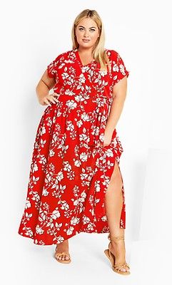 Plus Size Havana Print Taupe Maxi Dress Casual Short Sleeve Midi Dress For Holiday, Floral Print Maxi Dress For Holiday, Casual Maxi Length Holiday Dresses, Casual Maxi Length Dress For Holiday, Casual V-neck Holiday Dress, Holiday Sundress In Maxi Length, Holiday Maxi Length Sundress, Holiday Sundress Maxi Length, Holiday Maxi Sundress