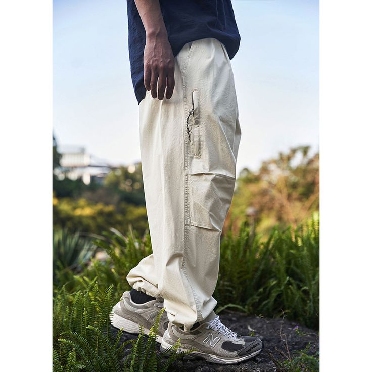 Summer Parachute Tapered Straight Cargo Pants Fabric: 100%Cotton Size: S, M, L, XL, Style: Cargo Pants Pants Type: Wide Leg Pants Multiple Color Selections: Black, Khaki, Apricot  Season: Spring, Fall, Summer Casual Outdoor Pants With Belt Loops, Full Length Pants For Outdoor Spring Activities, Outdoor Straight Pants For Spring, Straight Pants For Spring Outdoor Activities, Straight Pants For Outdoor Spring Activities, Casual Bottoms With Belt Loops For Outdoor, Casual White Bottoms With Multiple Pockets, Spring Outdoor Straight Pants, Casual White Pants For Outdoor