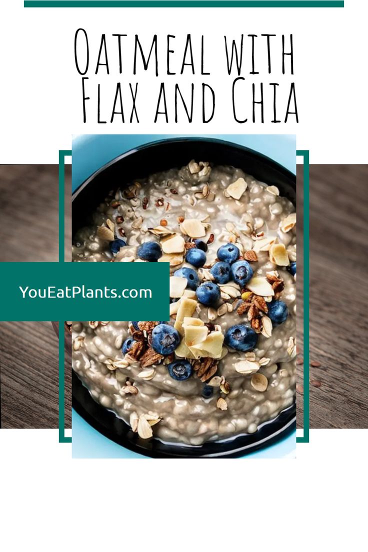 oatmeal with flax and chaa in a bowl