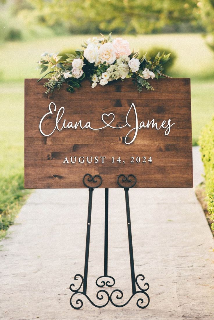 Wedding Welcome Sign Personalized 3D Sign Wedding Decor WWS2201 - Etsy Wooden Welcome Signs Wedding, Wedding Sign Decorations, Wedding Welcome Sign Rustic, Whimsical Rustic Wedding, Wedding Wooden Signs, Wedding Signage Ideas Entrance, Wedding Welcome Board Ideas, Wood Welcome Sign Wedding, Wedding Entry Sign