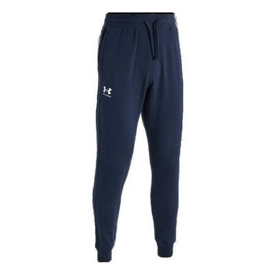 Under Armour Rival Jogger Fleece Pants 'College Blue' 1366727-408 Blue Fleece Bottoms For Winter, Blue Sweatpants With Comfort Waistband For Jogging, Winter Jogging Bottoms In Blue, Blue Pants For Winter Sports, Blue Fleece Bottoms For Loungewear, Blue Winter Sports Pants, Under Armour Casual Jogging Bottoms, Blue Sportswear Bottoms With Comfort Waistband, Blue Fleece Pants For Jogging