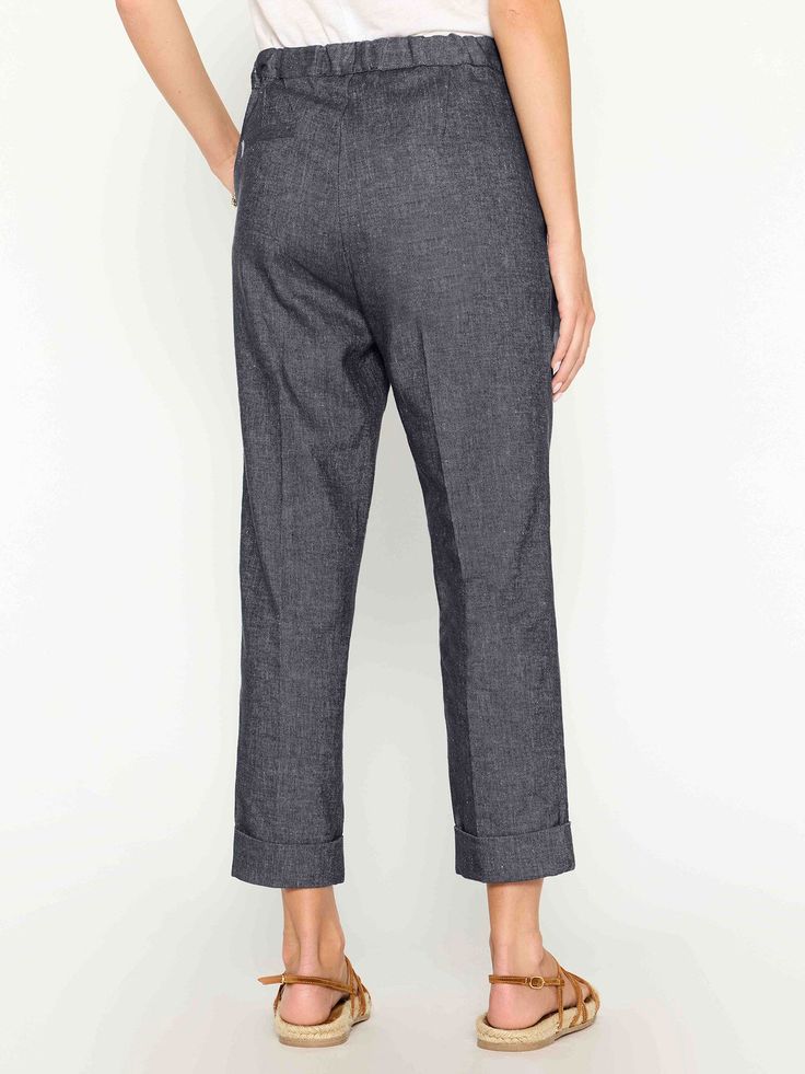 Women's Westport Pant in Indigo Relaxed Fit Mid-rise Bottoms With Side Pockets, Straight Fit Dress Pants With Pockets, Relaxed Fit Straight Dress Pants With Welt Pockets, Straight Fit Workwear Bottoms With Belt Loops, Relaxed Fit Office Bottoms With Pockets, Elevated Casual Ankle-length Pants With Pockets, Relaxed Fit Chinos With Straight Hem, Tailored Bottoms With Patch Pockets For Business Casual, Tailored Bottoms With Pockets For Fall