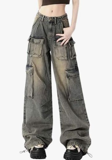 Baggy Jeans For Women, Low Rise Baggy Jeans, Blue Cargo Pants, American Street, Workwear Jeans, Baggy Cargo Pants, Oversized Jeans, Work Jeans, Jeans Y2k