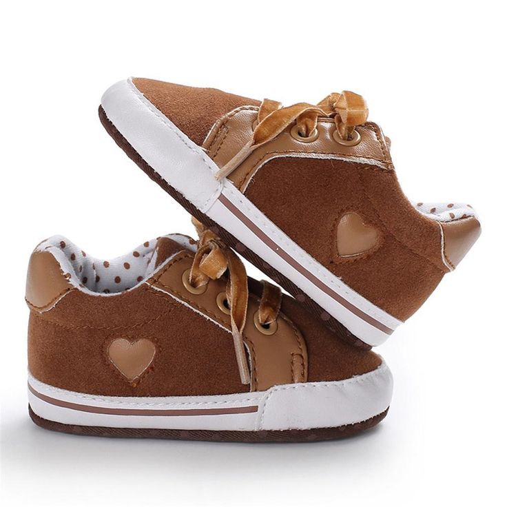 Baby Girls Lace Up Canvas Star Sneakers Wholesale - PrettyKid Brown Non-slip High-top Sneakers, Casual High-top Non-slip Booties, Casual Brown Sneakers For Playtime, Brown Sneakers With Soft Sole For Playtime, Brown Lace-up Sneakers With Soft Sole, Casual Lace-up Booties For Playtime, Cute Brown Non-slip Booties, Cute Non-slip Closed Toe Sneakers, Brown Casual Booties For Playtime