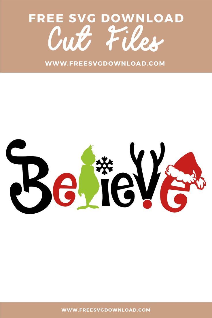 the word believe with santa claus and snowflakes in red, black and green