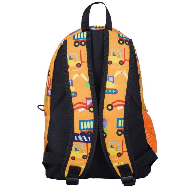 Your child will be the talk of the playground with the Wildkin 15 Inch Kids School Backpack! Eye-catching patterns and a functional design come together to make this backpack for boys and girls a fun addition to your child’s school and travel essentials. Two padded, adjustable shoulder straps and a padded back provide comfort, while the durable top handle is perfect for hanging in a locker before heading to class. We’ve designed our 15 Inch to withstand even the toughest, homework-filled school Multicolor Backpack For End Of School Year Outdoor Activities, Rectangular Orange Backpack For School, Playful Yellow Backpack For Back To School, Playful School Backpack With Adjustable Strap, Multicolor Standard Backpack For Playtime, Multicolor Backpack For Daycare And End Of School Year, Fun Playtime Standard Backpack, Back To School Softback Backpack For Playtime, Multicolor Rectangular Backpack For Playtime