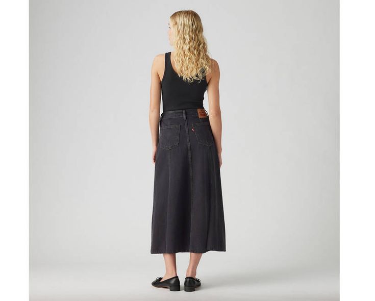 A nostalgic staple–made for now. Cut with an easy high rise, our Fit and Flare Skirt is slim through the waist and hip and widens to create a flowy silhouette. Then, we gave it seam detailing for a real throwback touch. A nostalgic staple Cut with an A-line, midi silhouette With an easy high rise Finished with seam detailing Black Relaxed Fit Midi Skirt, Relaxed Fit Midi Skirt For Daywear, Spring Skirt With Belt Loops, High Rise Relaxed Skirt For Spring, Relaxed High-rise Skirt For Spring, Relaxed Fit Pleated Skirt For Daywear, Daywear Bottoms, Pleated Skirt With Relaxed Fit, Chic Relaxed Fit Long Skirt, Casual Long Skirt For Daywear