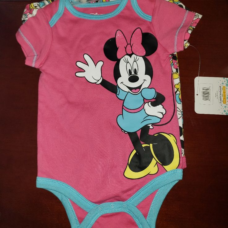 Perfect For A Baby Shower Gift 3-6 Months - 5 Body Suits Minne Mouse And Owls Fitted Pink Bodysuit With Cartoon Print, Cute Pink Onesie With Cartoon Print, Cute Multicolor Playtime Bodysuit, Pink Character Print Onesie For Playtime, Cute Pink Minnie Mouse Set, Cute Pink Character Print Sets, Pink Playful Onesie With Character Print, Playful Pink Onesie With Character Print, Cute Multicolor Cotton Bodysuit