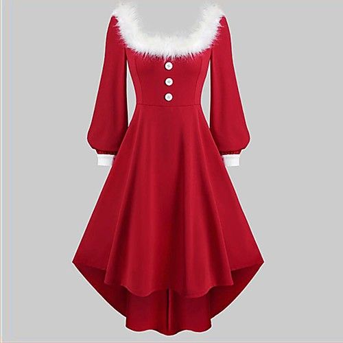 Season:All Seasons; Look After Me:Machine wash; Gender:Women's; Types:Dress; Holiday:Valentine's Day,New Year; Style:1950s,Vintage; Occasion:Party / Evening; Material:Polyester,Spandex; Age Group:Adults'; Characters:Audrey Hepburn; Clothing Length:; Bust:; Waist: Red Off Shoulder Dress, Winter Party Outfit, Xmas Dress, Christmas Dress Women, Robes Vintage, Fashion Site, Puff Long Sleeves, Hem Design, Vestidos Vintage