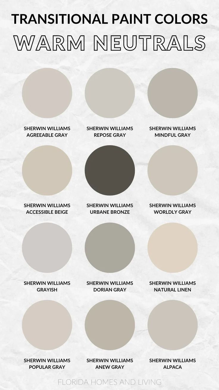 the different shades of paint that are used for walls and ceilings in various colors, including gray