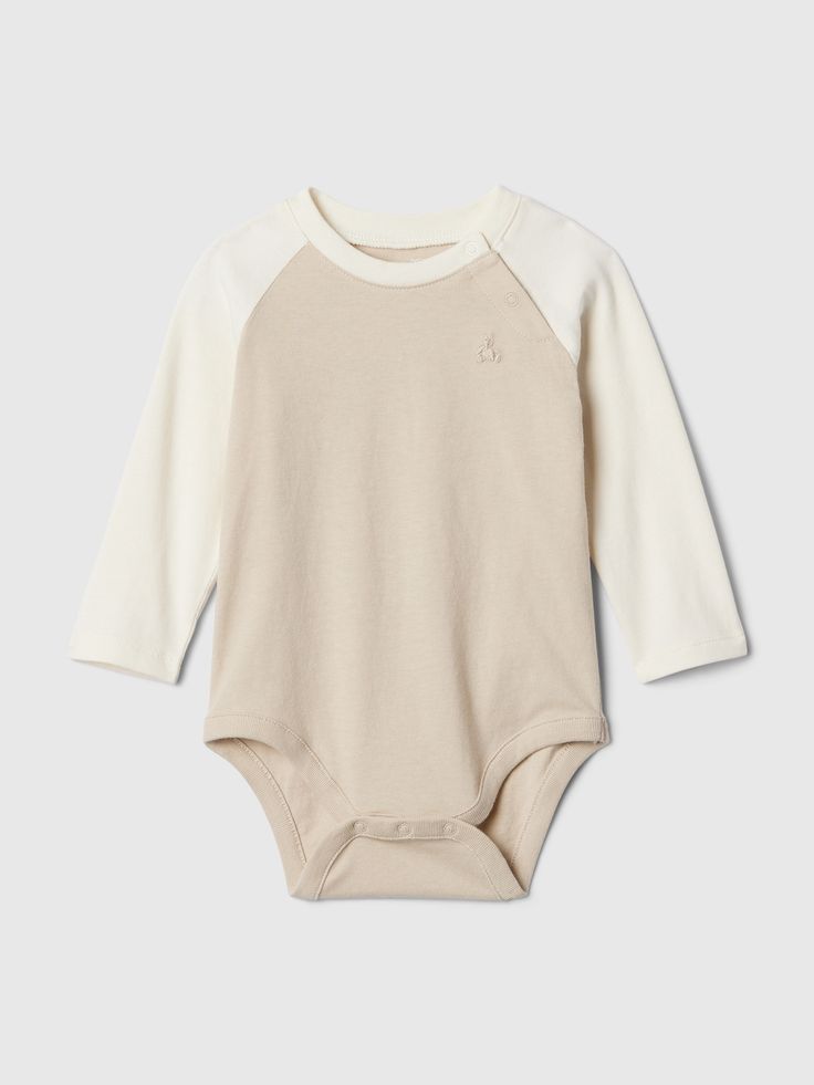 Baby First Favorites Bodysuit | Gap Long Sleeve Bodysuit For Playtime In Fall, Basic Bodysuit For Loungewear, Gap Casual Onesie For Spring, Basic Loungewear Bodysuit, Gap Casual Spring Onesie, Gap Cotton Onesie For Spring, Cotton Spring Onesie From Gap, Fitted Bodysuit For Playtime In Fall, Fall Playtime Fitted Bodysuit