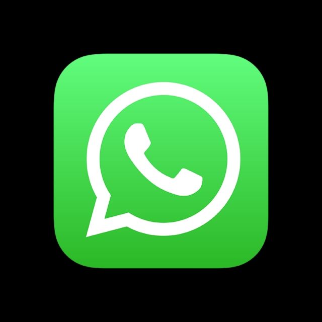 the whatsapp icon is shown in green