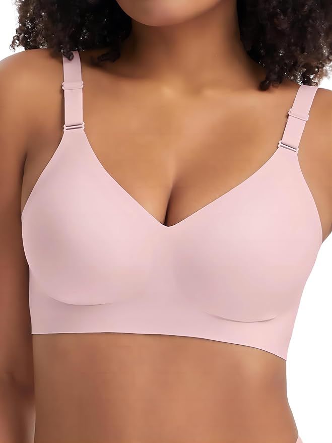 Dreamcountry Smooth Seamless Bra for Woman, Supportive Comfort Wireless Push Up Shaping Bra, V Neck Plunge Bra with Extender T Shirt Bra Wireless, Wireless Push Up Bra, Matching Undergarment Sets, Comfortable Bras Simple, Best Bras For Older Women, Push-up Bra, Best Push Up Bra, Best Bras For Large Bust, Seamless Bras