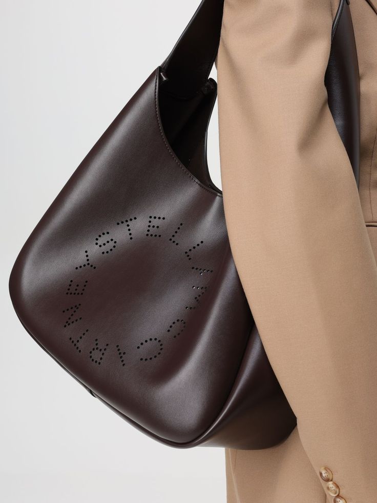 Tote Bags STELLA MCCARTNEY Woman color Brown Modern Brown Shoulder Bag With Logo, Brown Tote Shoulder Bag With Logo, Brown Logo Tote Shoulder Bag, Bucket Shoulder Bag With Logo, Designer Bucket Shoulder Bag With Logo, Everyday Bucket Shoulder Bag With Logo, Designer Logo Bucket Shoulder Bag, Everyday Bucket Bag With Logo, Everyday Bucket Bags With Logo