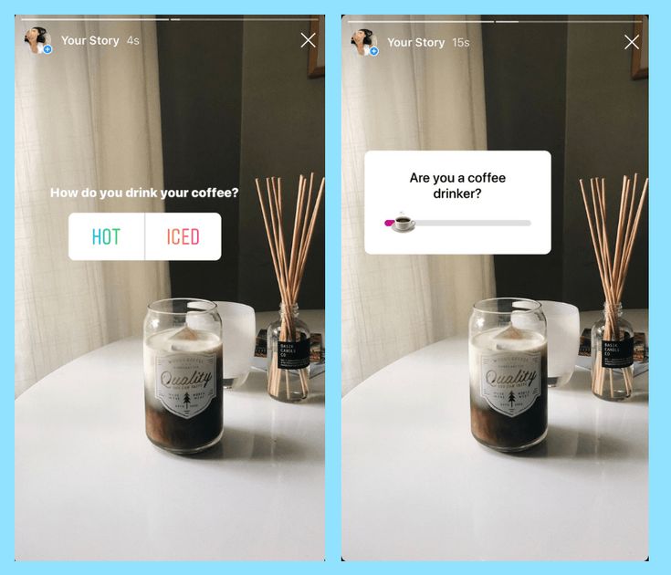 two screens show the same image as they appear to be in an instagramtion