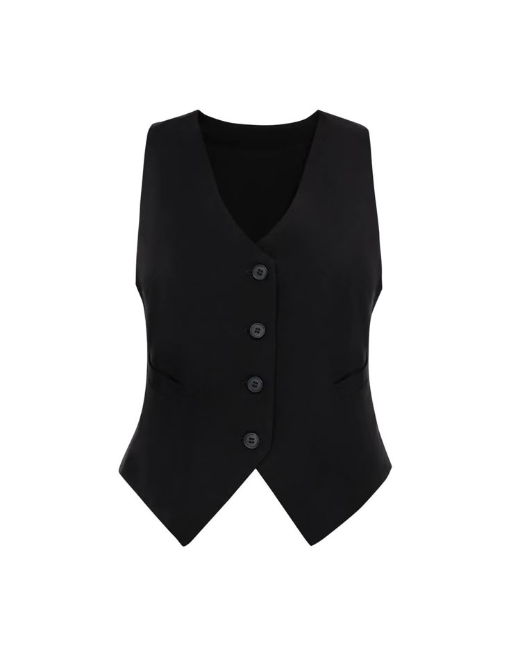 Buttoned Wool-blend Waistcoat | NOT JUST A LABEL Fitted V-neck Vest For Office, Elegant Blazer With Vest For Business Casual, Elegant Business Casual Blazer With Vest, Classic V-neck Office Vest, Elegant V-neck Solid Color Vest, Business Vest With Single Button, Business Vest With Single Button Sleeveless, Business Sleeveless Vest With Single Button, Elegant Business Vest With Buttons