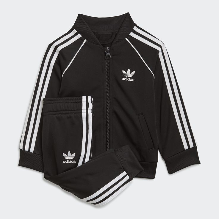 adidas Adicolor SST Track Suit - Black | GN8441 | adidas US Black Superstar, Adidas Baby, Adidas Tracksuit, Adidas Original, Adidas Kids, Track Suit, Jd Sports, Adidas Online, Sporty Style