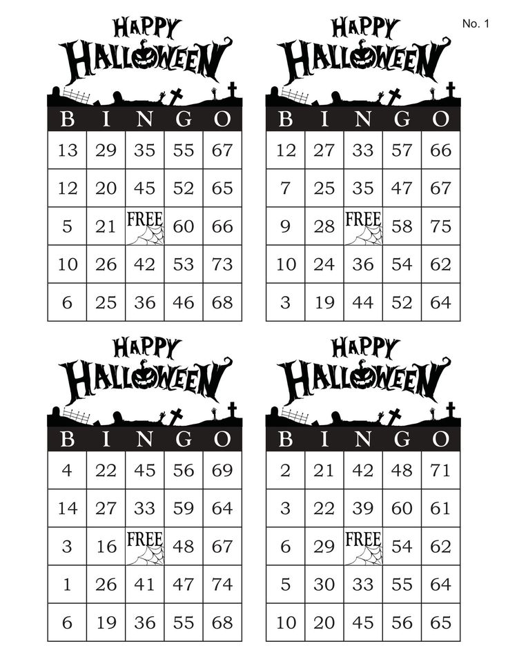 the printable halloween calendar for kids is shown in black and white, with three different numbers