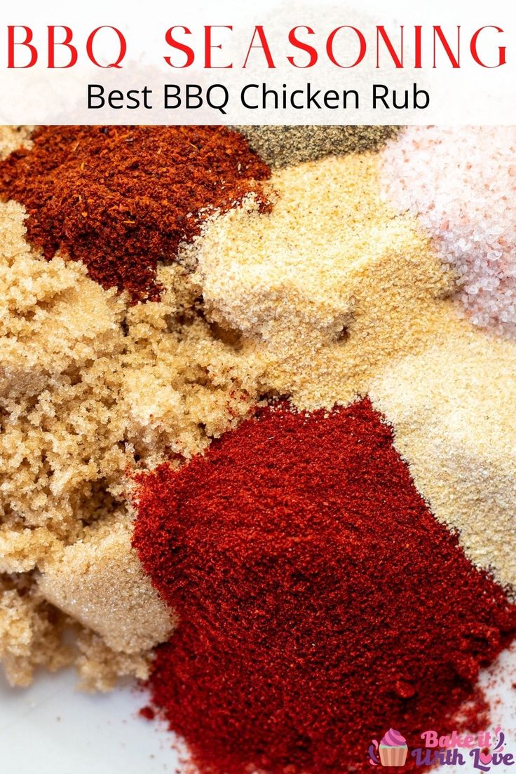 the best bbq chicken rub recipe is made with red, white and blue spices