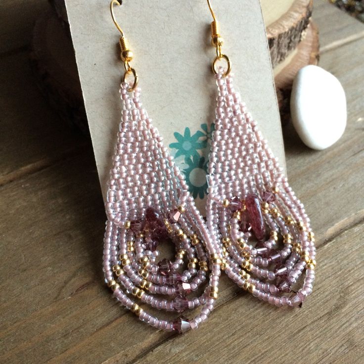 Pink Beaded Dangle Jewelry, Bohemian Pink Wire Wrapped Beaded Earrings, Pink Beaded Drop Earrings, Pink Beaded Teardrop Jewelry, Pink Bohemian Jewelry With Ear Wire, Bohemian Pink Jewelry With Ear Wire, Pink Teardrop Beaded Jewelry, Bohemian Earrings With Spacer Beads As Gift, Bohemian Earrings With Spacer Beads For Gift