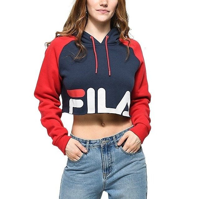 "FILA Luciana cropped hoodie big logo sweater women size Medium Features: * A fun and fresh look with stylish color blocking, this Fila hoodie is in a cute cropped silhouette for easy-moving comfort. * Approx. model measurements: height: 5'9\"; bust: 32\"; waist: 25\"; hips: 35\" * Attached hood with drawstring * Hits at waist. Raw edge. * Raglan sleeves. No pockets. * Cropped hooded * Color block * Made in China * Machine washable Size: Womens Medium Condition: Pre-Owned Good" Spring Streetwear Color Block Sweatshirt, Spring Color Block Sweatshirt For Streetwear, Spring Athleisure Color Block Sweatshirt, Spring Color Block Athleisure Sweatshirt, Cropped Sweatshirt For Spring Streetwear, Trendy Fall Crop Top For Streetwear, Sporty Color Block Hoodie Top, Spring Streetwear Cropped Cotton Sweater, Hooded Color Block Top For Streetwear