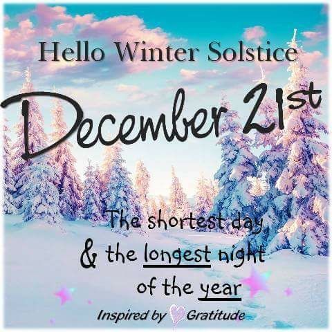 a winter scene with the words december 21st