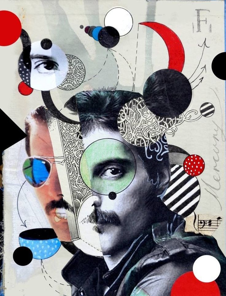 an image of a man with many circles on his face and nose, surrounded by other images